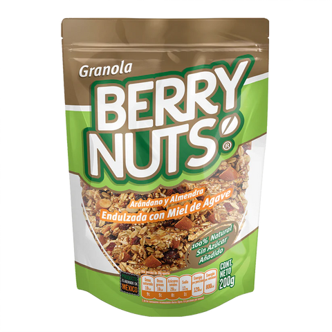 Granola Berry Nuts - Miel de agave con Arándano y Almendra