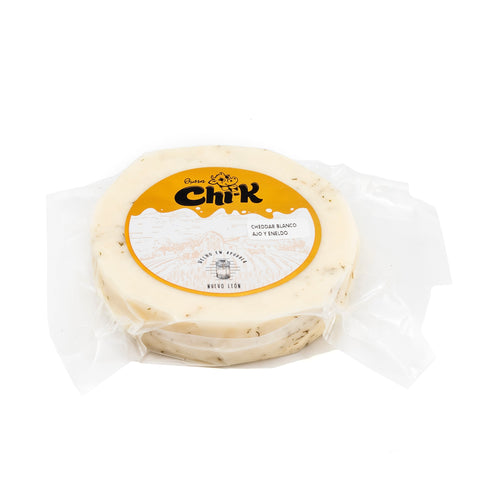 CHEDDAR BLANCO AJO Y ENELDO